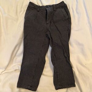 GAP Kids Dark Gray Checkered Chinos SZ 3 EUC